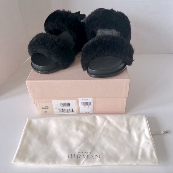 Banana Republic Alexandre Birman Shearling and Leather Sandal Size 38.5 (8.5 US)